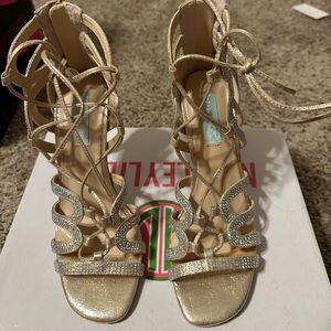 Betsy Johnson gold heels